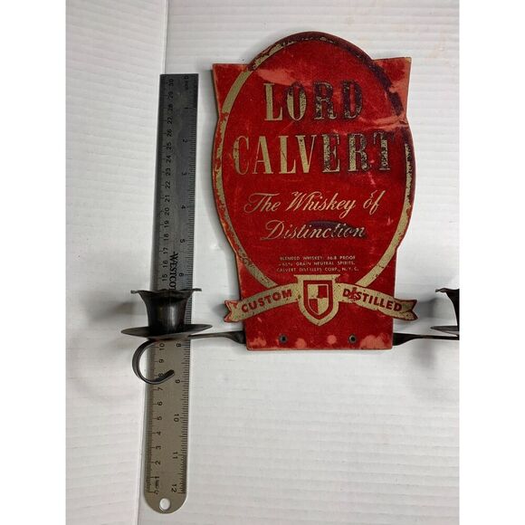 VTG Lord Calvert Candle Liquor Advertisement Sign Canadian Whiskey Bar Display - Picture 4 of 5